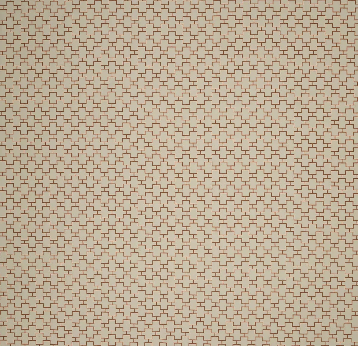 Crosslink Fabric by Fleurons d'Hélène in Brick