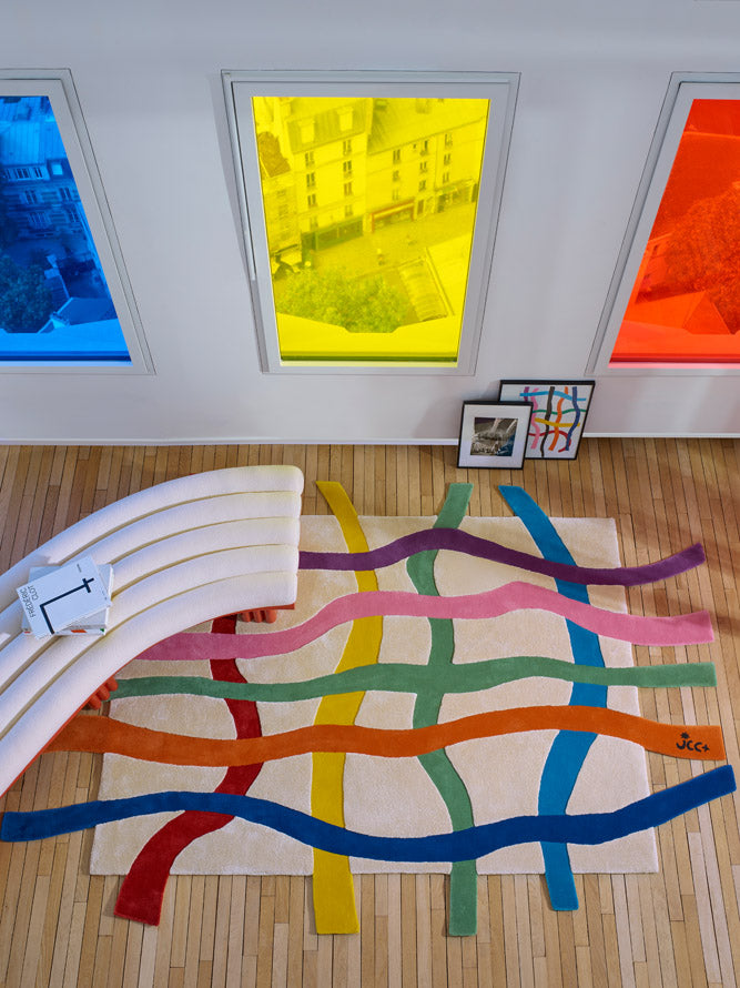 Crossroads Rug by Pierre Frey shown in a room setting (view 2)