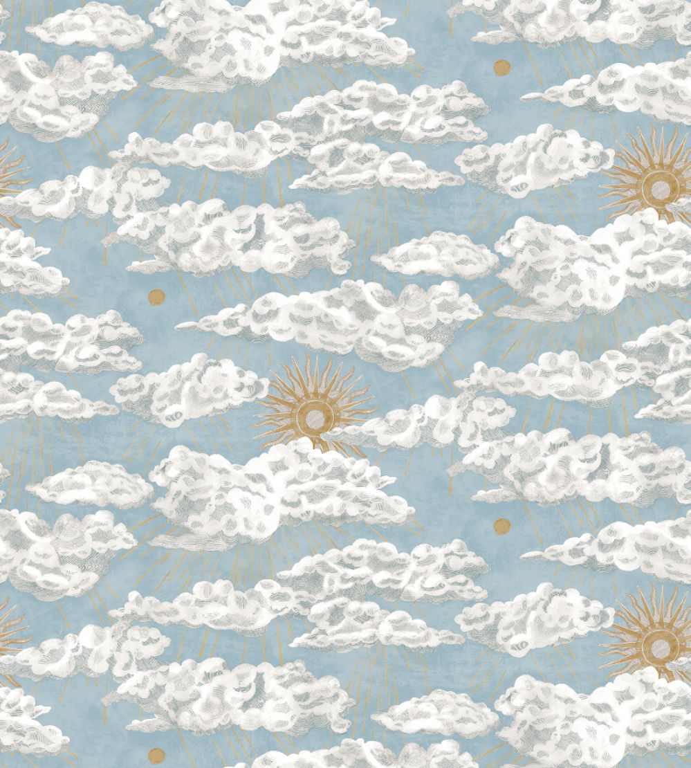 Cumulus Sol Wallpaper by Josephine Munsey Light Blue