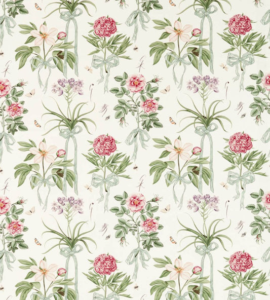 Cupids Beau Fabric by Sanderson Parchment/Madder