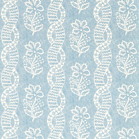Dabu Stripe Wedgwood Blue wallpaper by Zoffany