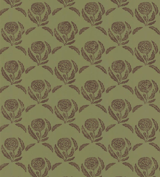 Daisy Wallpaper by Langelid Von Bromssen Arbour Green