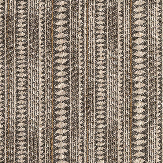 Assegai Fabric by de Le Cuona in Charcoal