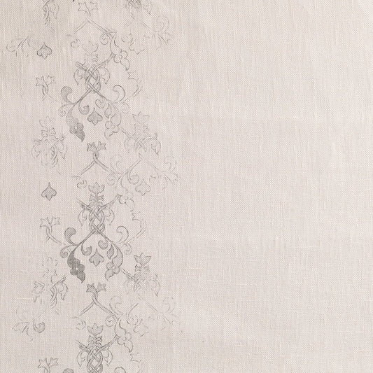 Desert Etching Fabric by de Le Cuona in White Clay