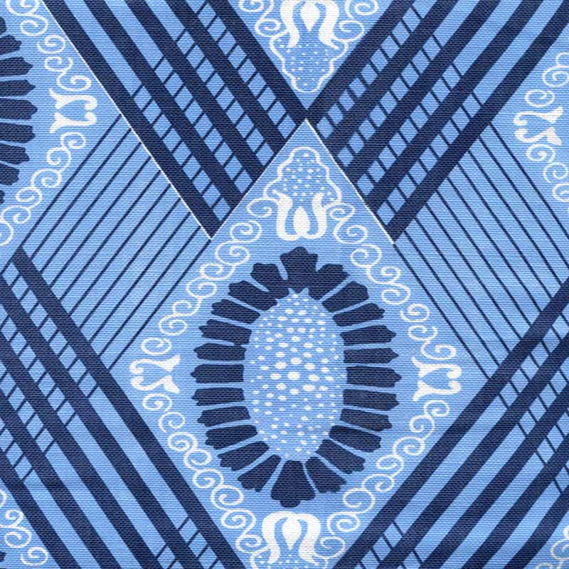Diamond Tracery French Blue Navy fabric by Quadrille