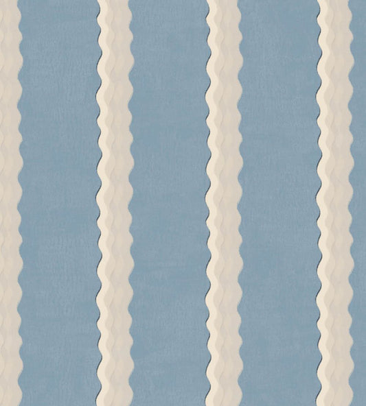 Double Scroll Stripe Fabric by Parker & Jules Sky