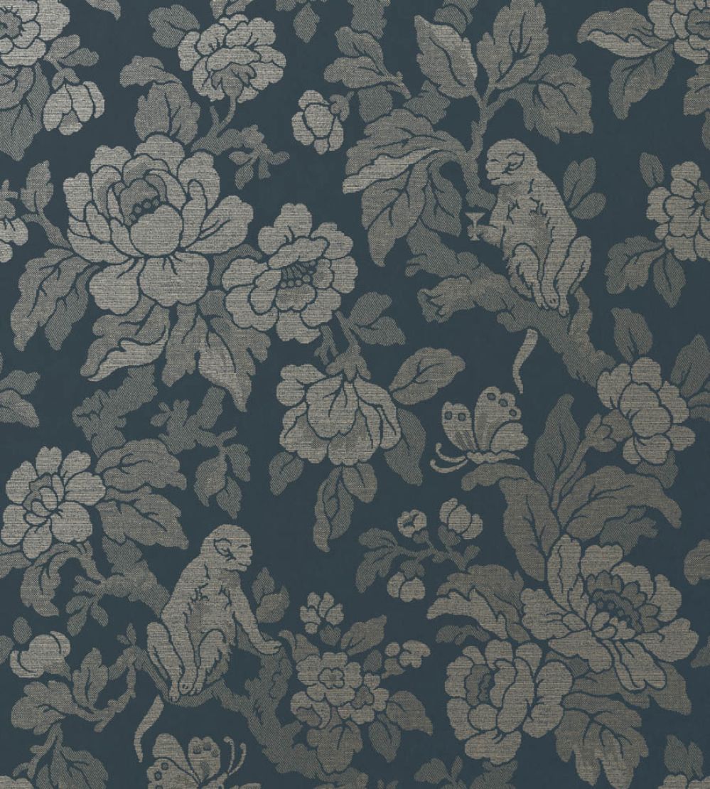 Drunken Monkey Wallpaper by Divine Savages Midnight Gold