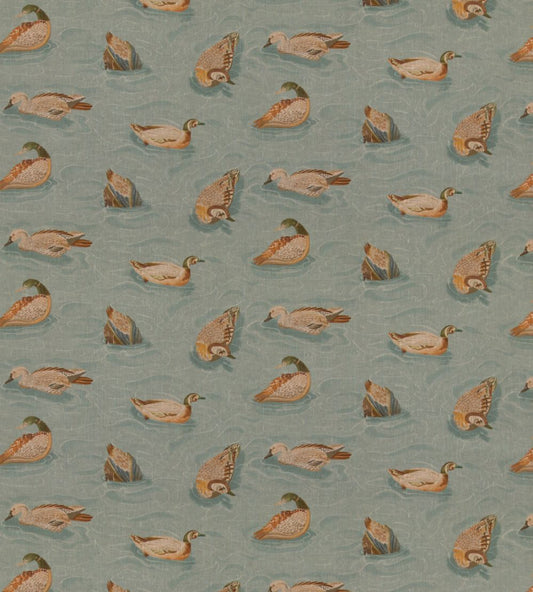 Duck Pond Fabric by Mulberry Home Teal