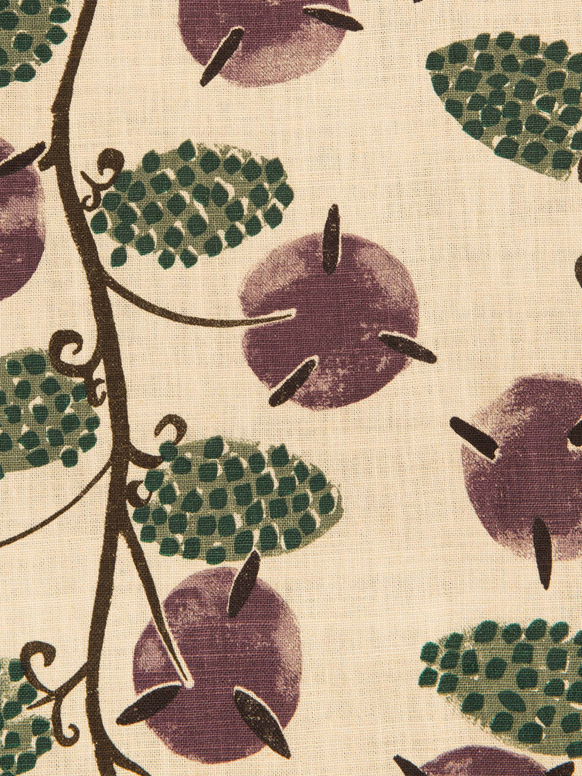 Bacchus Fabric by Holland & Sherry in Aubergine