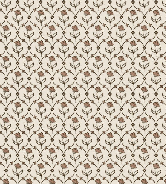Elena Wallpaper by Sandberg Terracotta