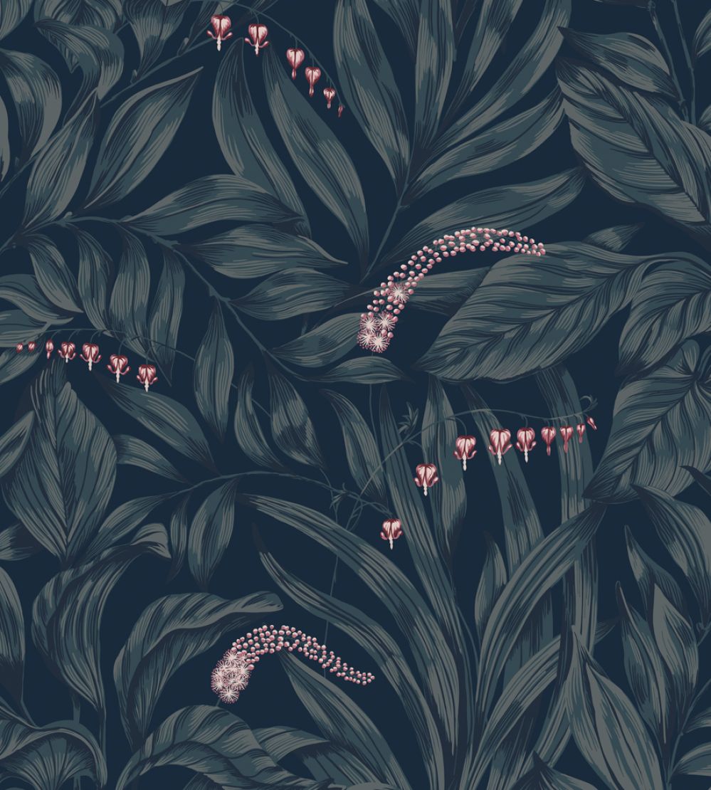 Elin Wallpaper by Sandberg Midnight Blue