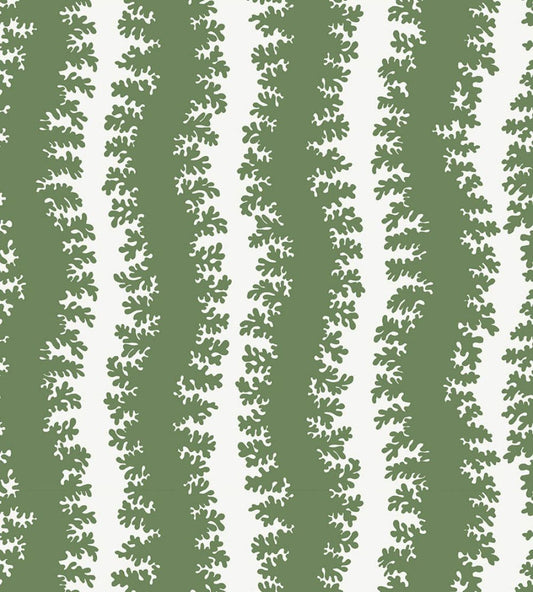 Elkhorn Stripe Wallpaper by Josephine Munsey Brookes Green/Ceiling White