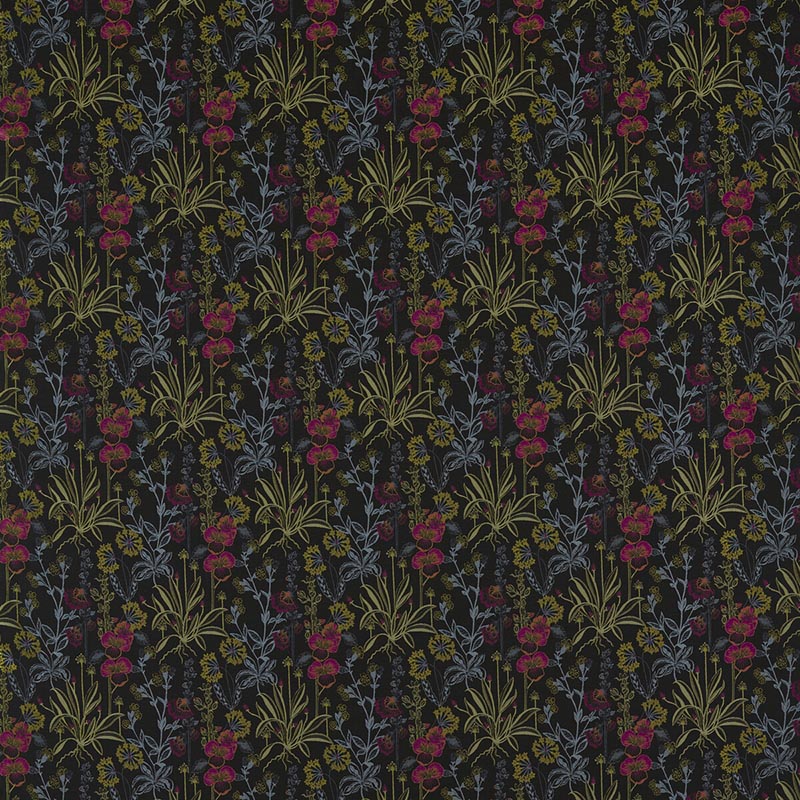 Elmsdale Jacquard Noir fabric by Clarke & Clarke