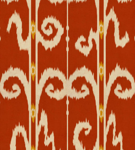 Elysia Ikat Wallpaper by MINDTHEGAP Crimson