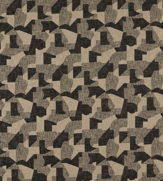 Espen Fabric by Clarke & Clarke Charcoal/Linen