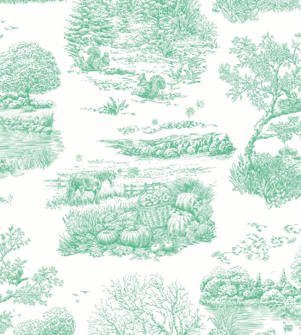 Eve Toile Wallpaper by Ohpopsi Jade