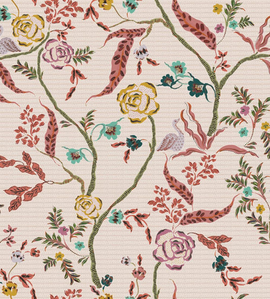 Eversley Metallic Grasscloth Wallpaper by Parker & Jules Cinnamon Tabacco
