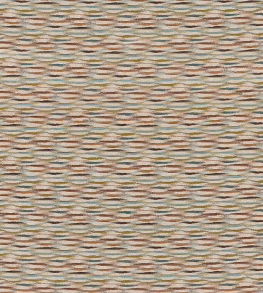 Felbrigg Fabric by Mulberry Home Teal/Chestnut