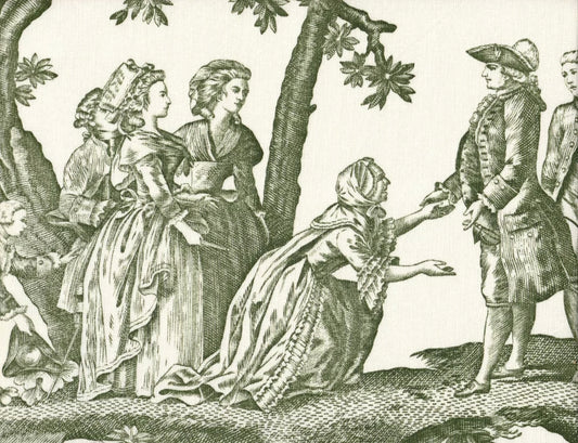 Fete Navale Toile Vert fabric by Charles Burger