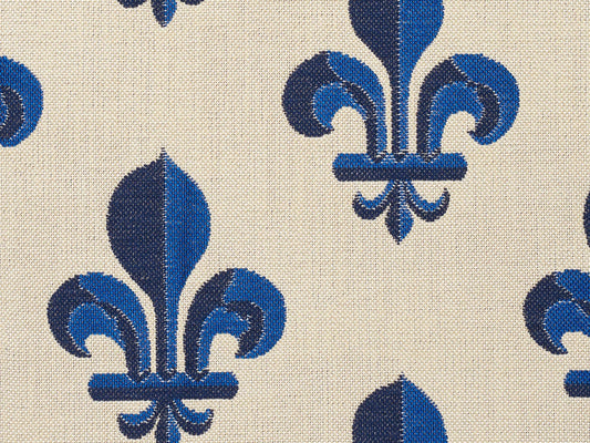 Fleur de Lys Fabric by Le Manach in Fleur de Lys B38/N3019 (L4168_FLEUR_DE_LYS_B38_N3019_FE)