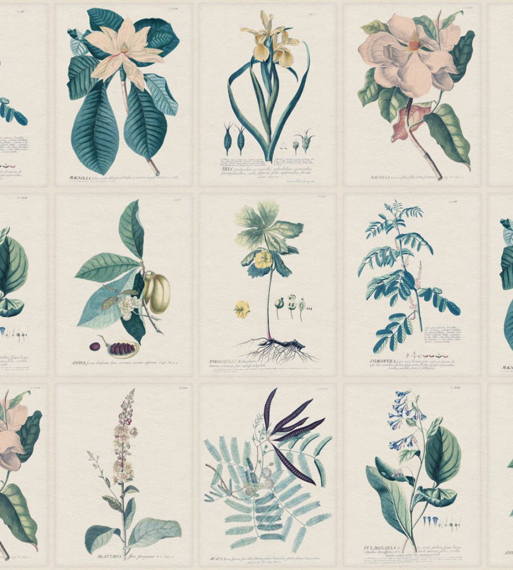 Flora Wallpaper by Sandberg Blue