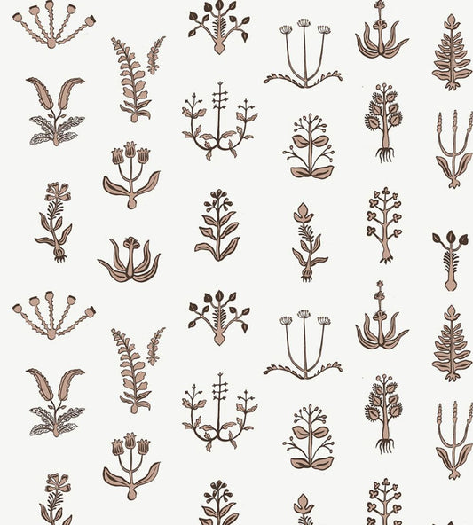 Floral Spot Wallpaper by Josephine Munsey Ham Pink/Chimney