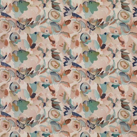 Flores Embroidery Rust/Burgundy/Forest fabric by Harlequin
