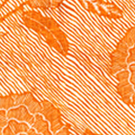 Flores II Orange Cream fabric by China Seas