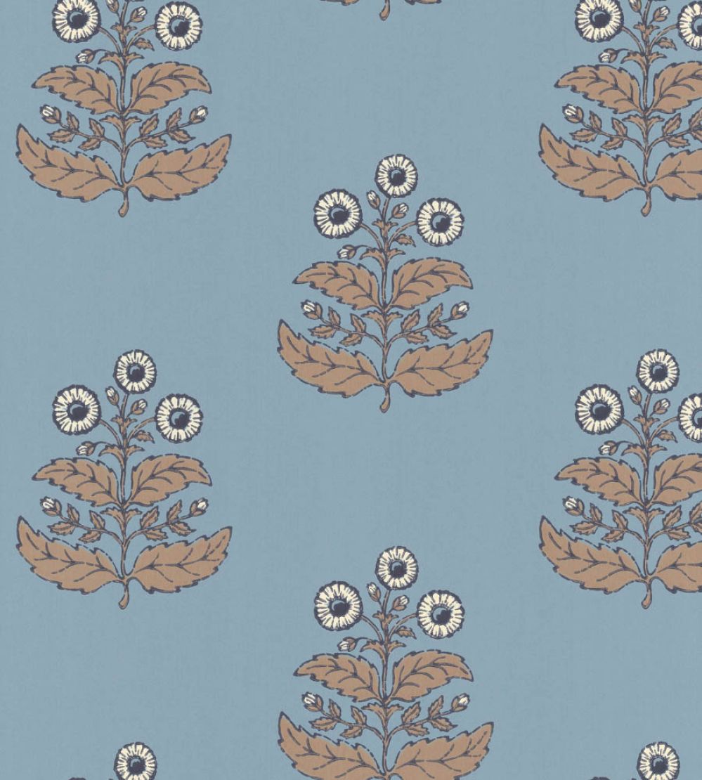 Floret Wallpaper by Langelid Von Bromssen Dala Blue