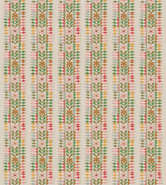 Flower Pot Fabric by GP & J Baker Green