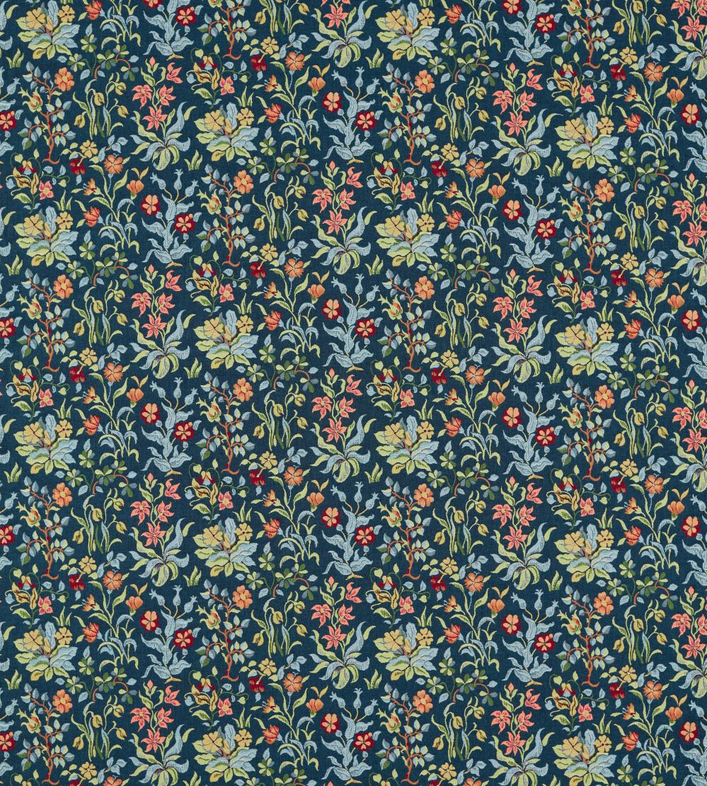 Flowers by May Fabric by Morris & Co Indigo