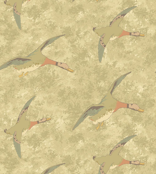 Forest Ducks Wallpaper by Mulberry Home Parchment