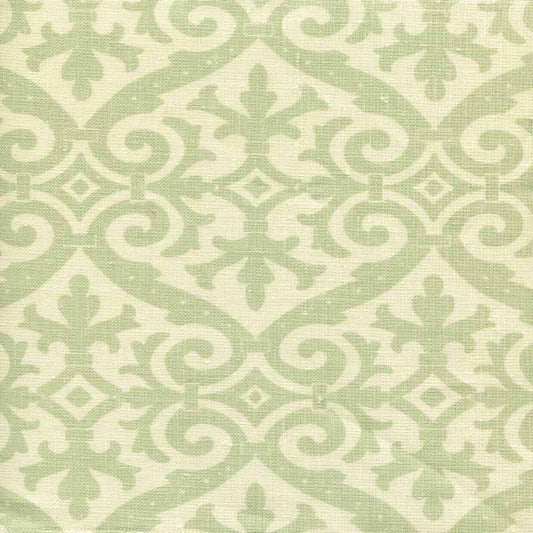 French Damask Soft French Green fabric by Quadrille