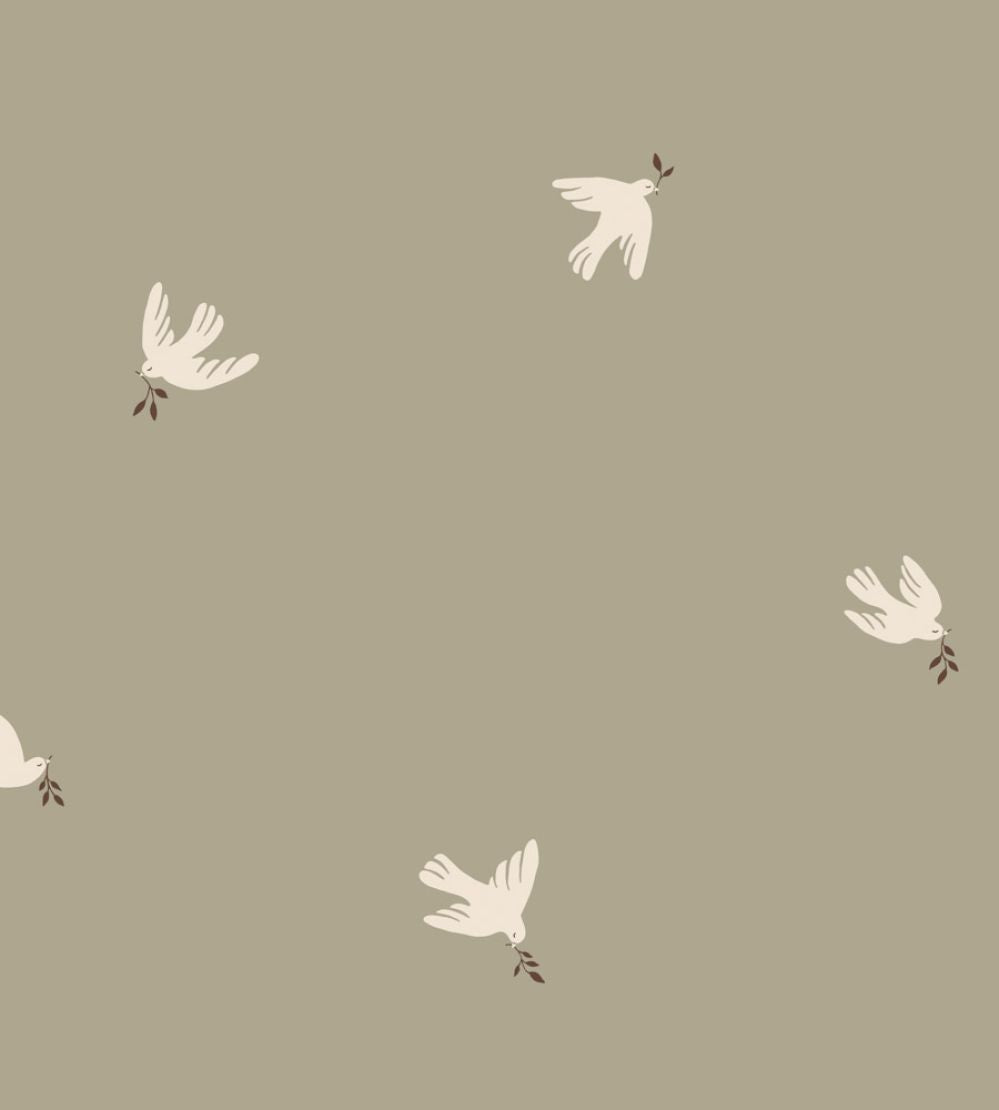 Frida Wallpaper by Sandberg Olive Green