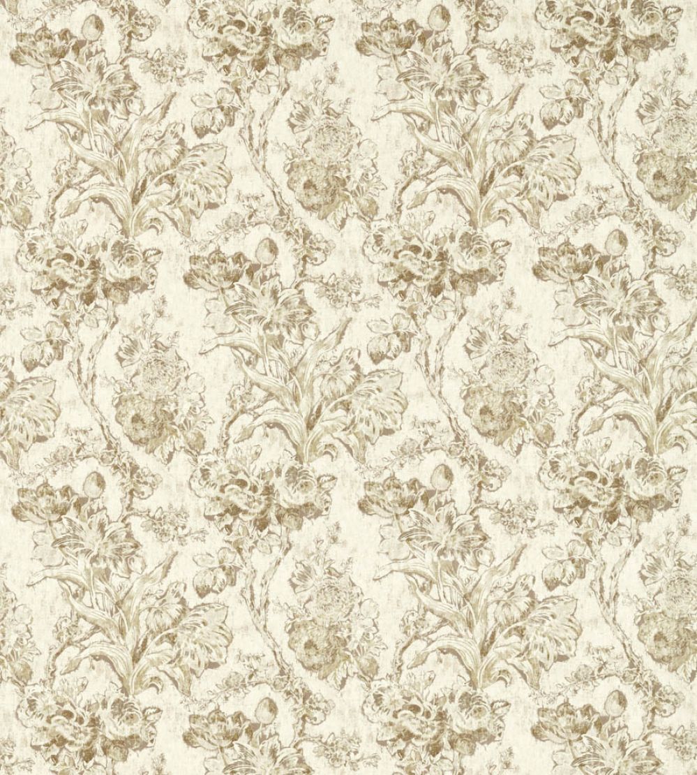 Fringed Tulip Toile Fabric by Sanderson Jute