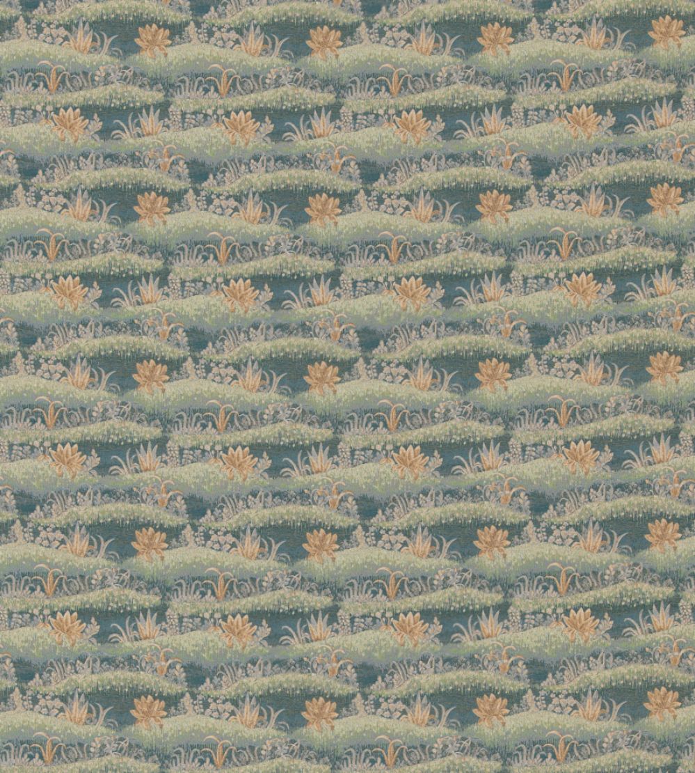 Garden Tapestry Fabric by GP & J Baker Teal