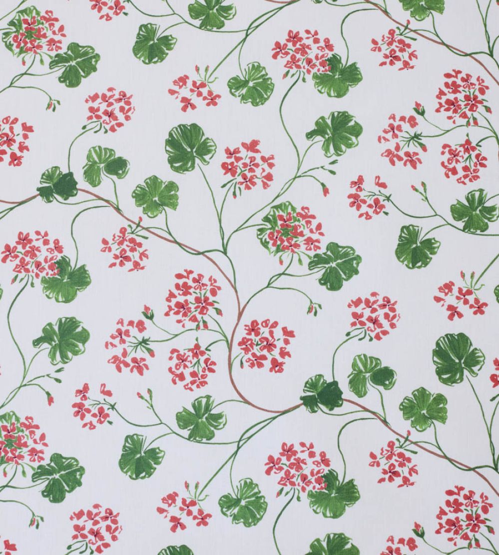 Geraniums Fabric by Sophie Harpley Original