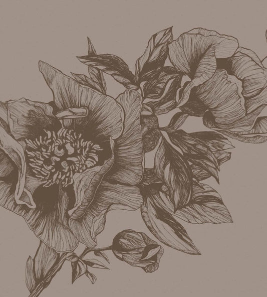 Giant Peonies Mural by Coordonne Cacao