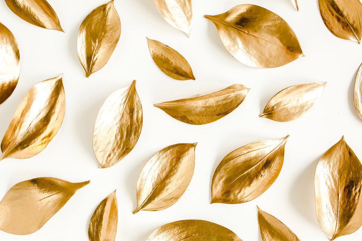 Golden Leaves Colorful mural by Rebel Walls