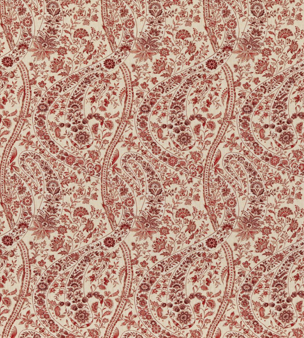 Bukhara Paisley Fabric by GP & J Baker Red