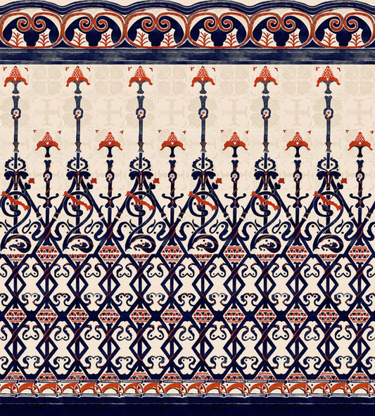 Gracia Mural by Tres Tintas Dark blue