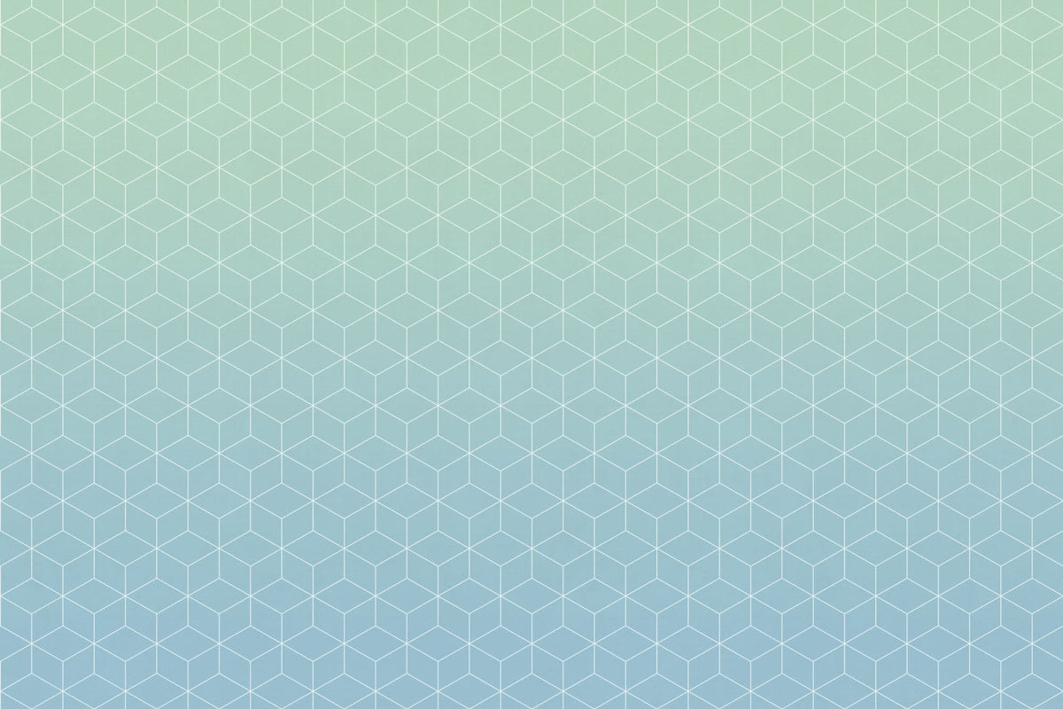 Gradient Aquamarine Blue mural by Hovia
