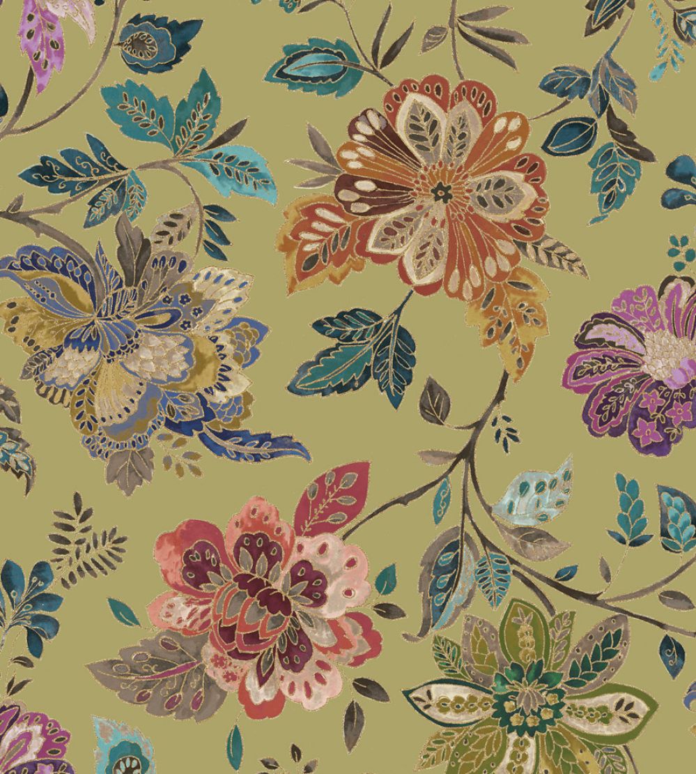 Grande Paridisa Fabric by Arley House Caraway