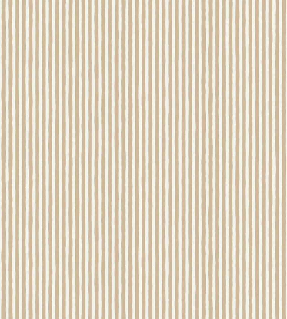 Hand Painted Stripe Wallpaper by Josephine Munsey Stepping Stone/Skirting White