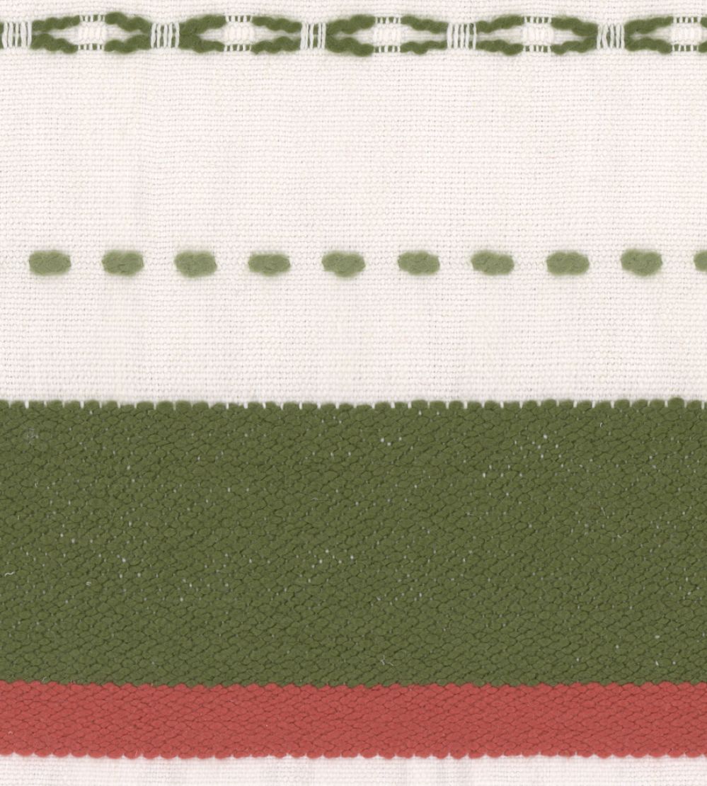 Handwerklich Fabric by MINDTHEGAP White/Red/Green