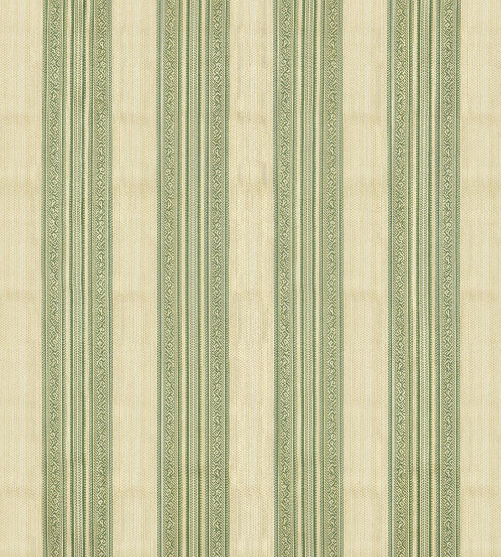 Hanover Stripe Fabric by Zoffany Evergreen