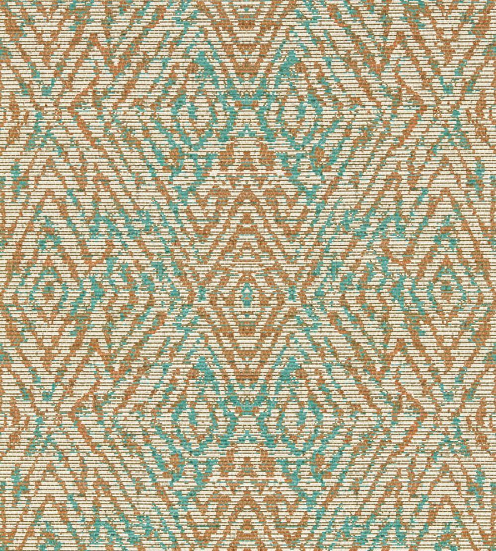 Hansha Wallpaper by Harlequin Paprika/Teal