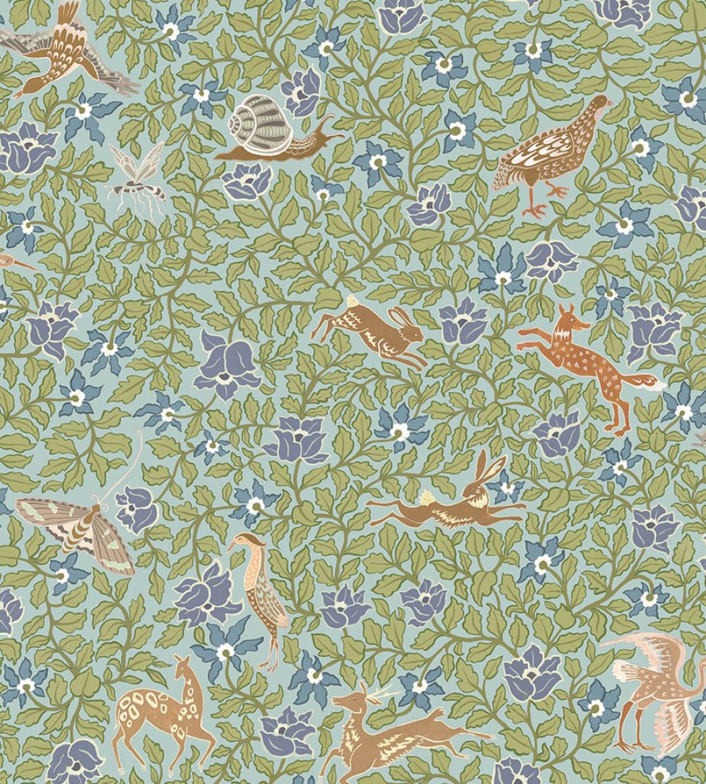 Haresfield Walk Wallpaper by Josephine Munsey Blue