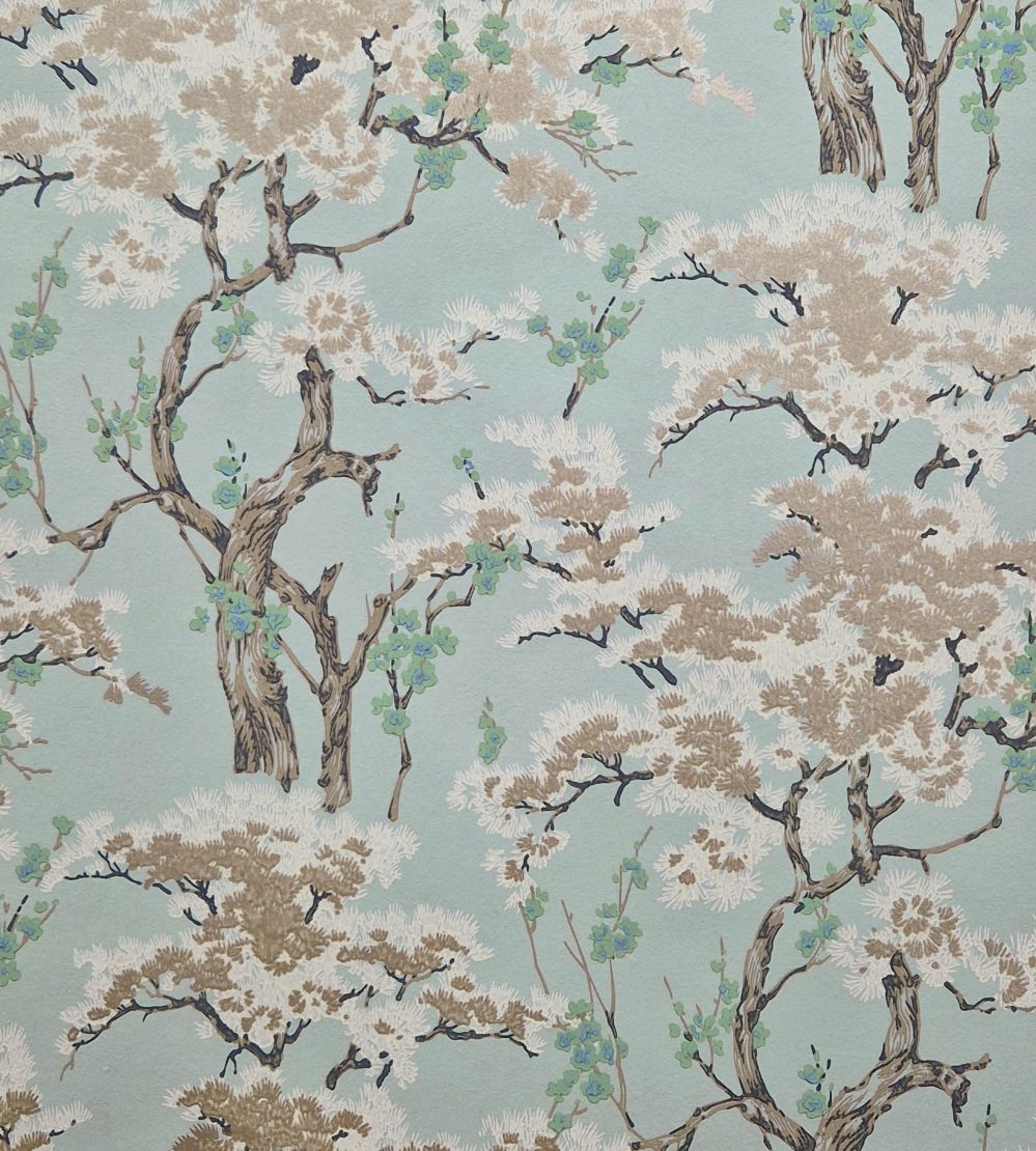 Harewood Wallpaper by 1838 Wallcoverings Seafoam Green