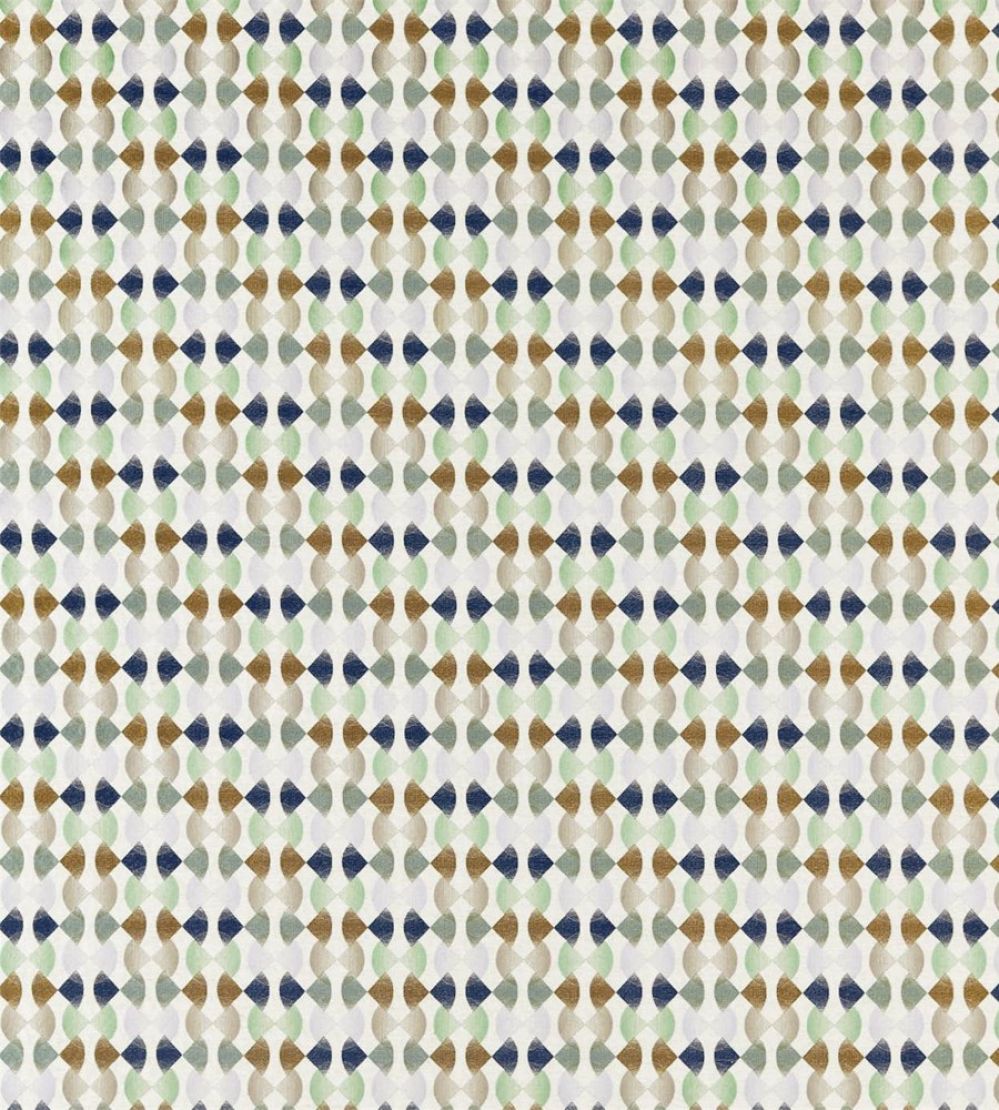 Maiolica Fabric by Harlequin Ink/Wasabi/Gold